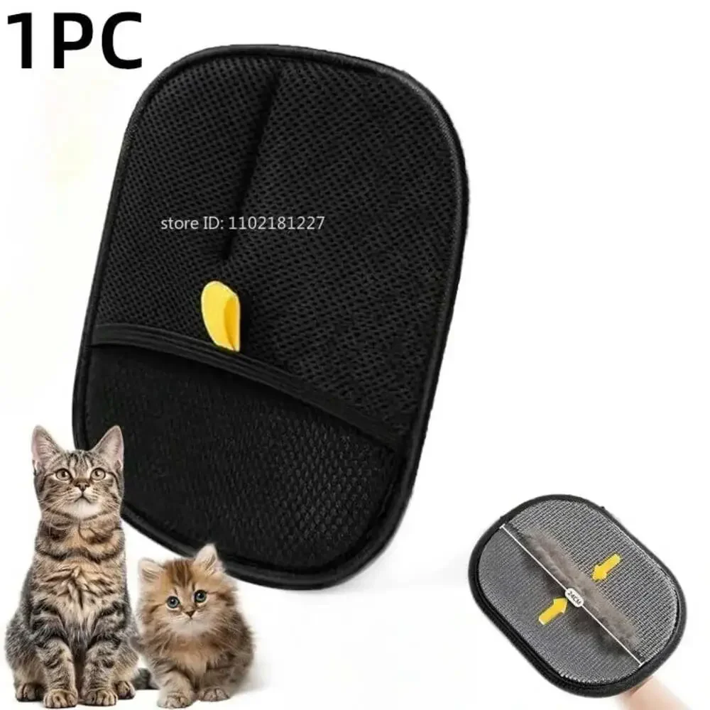 Pet Hair Cleaning Removal Gloves Pet Double-Sided Grooming Glove Reusable Tool S